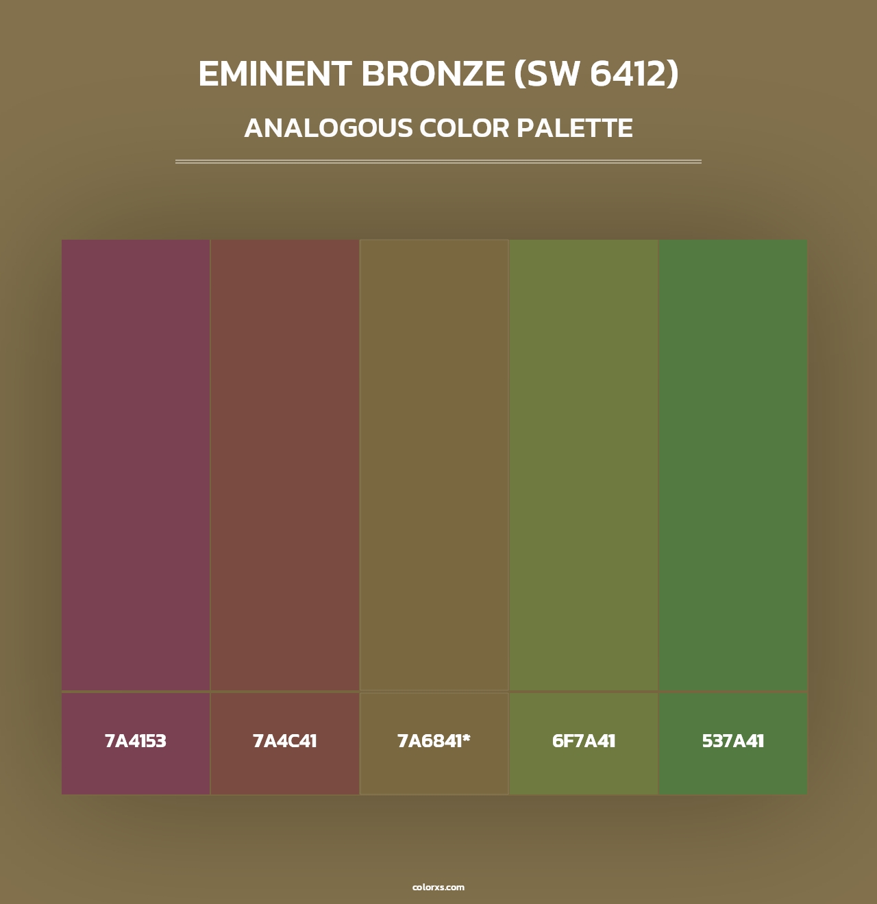 Eminent Bronze (SW 6412) - Analogous Color Palette