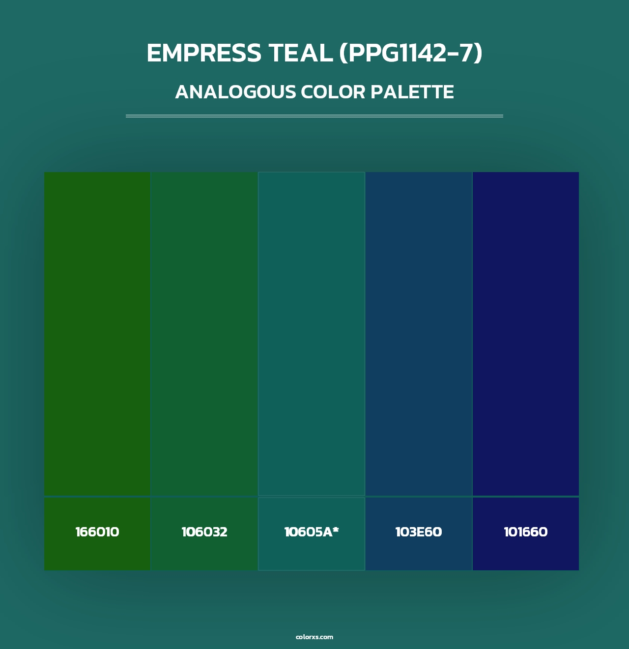 Empress Teal (PPG1142-7) - Analogous Color Palette