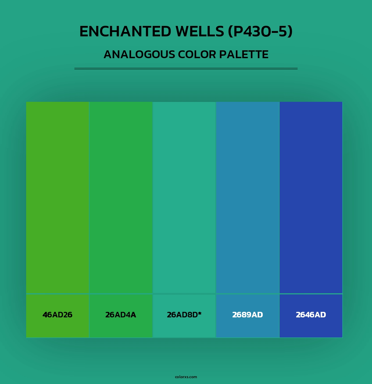 Enchanted Wells (P430-5) - Analogous Color Palette