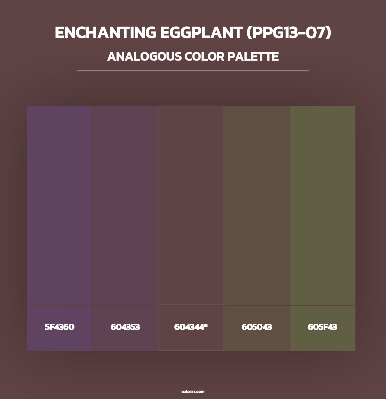 Enchanting Eggplant (PPG13-07) - Analogous Color Palette