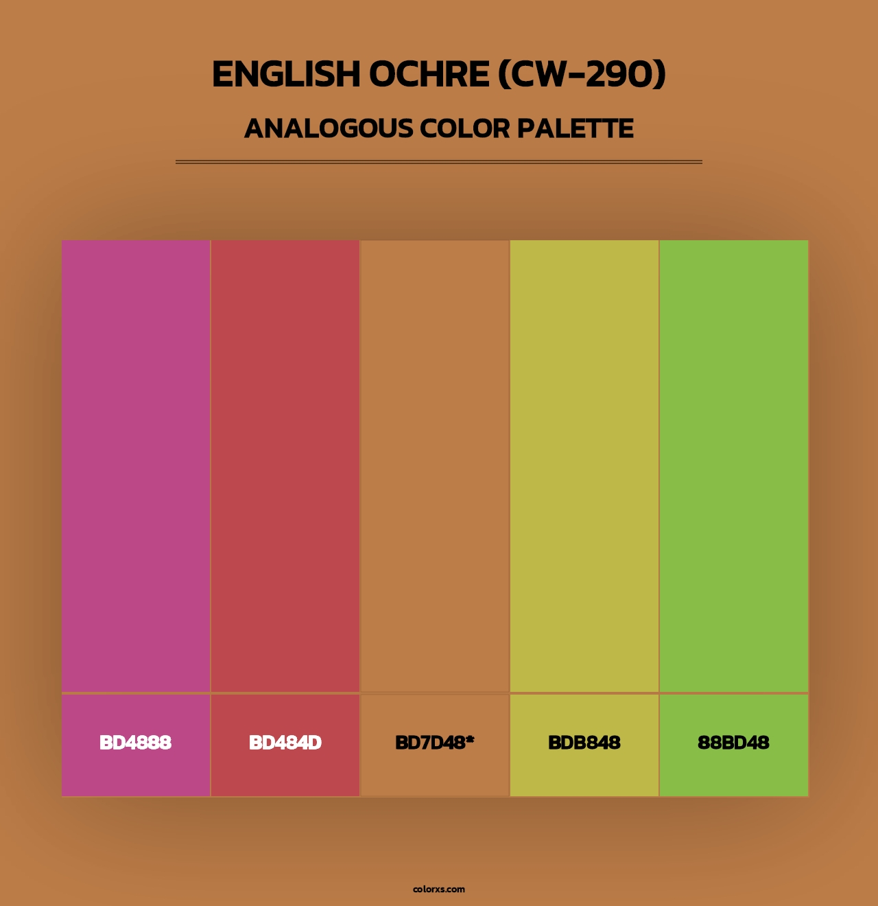 English Ochre (CW-290) - Analogous Color Palette