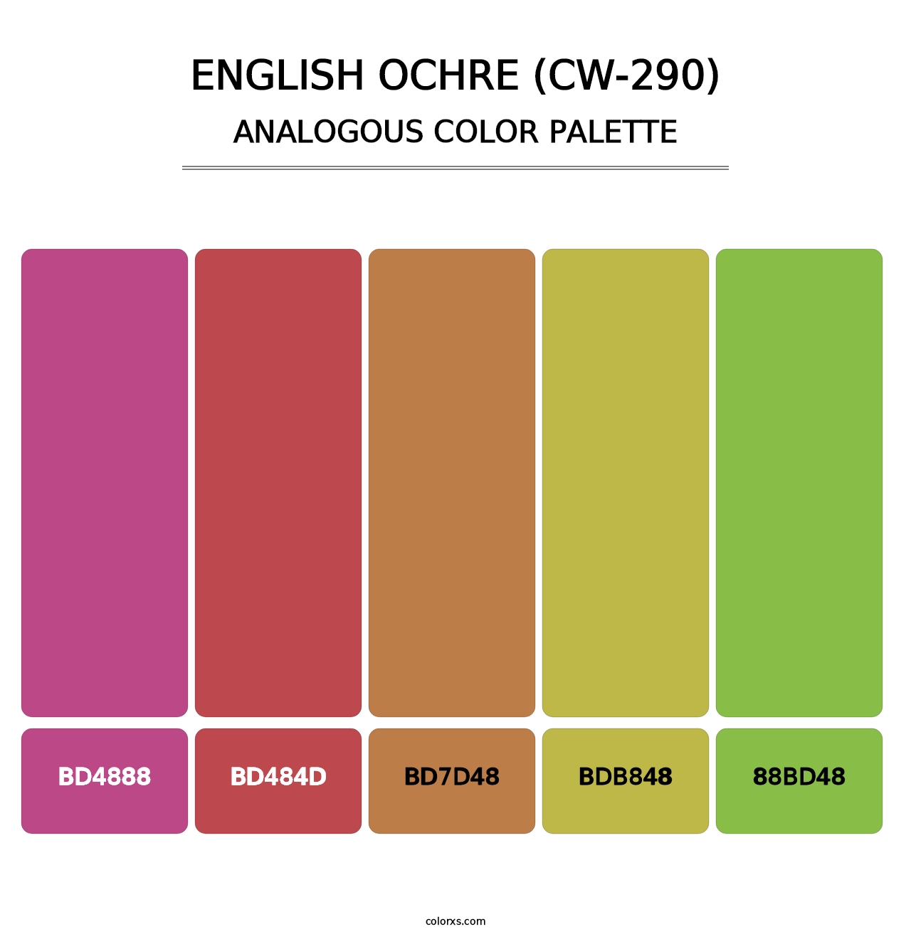 English Ochre (CW-290) - Analogous Color Palette