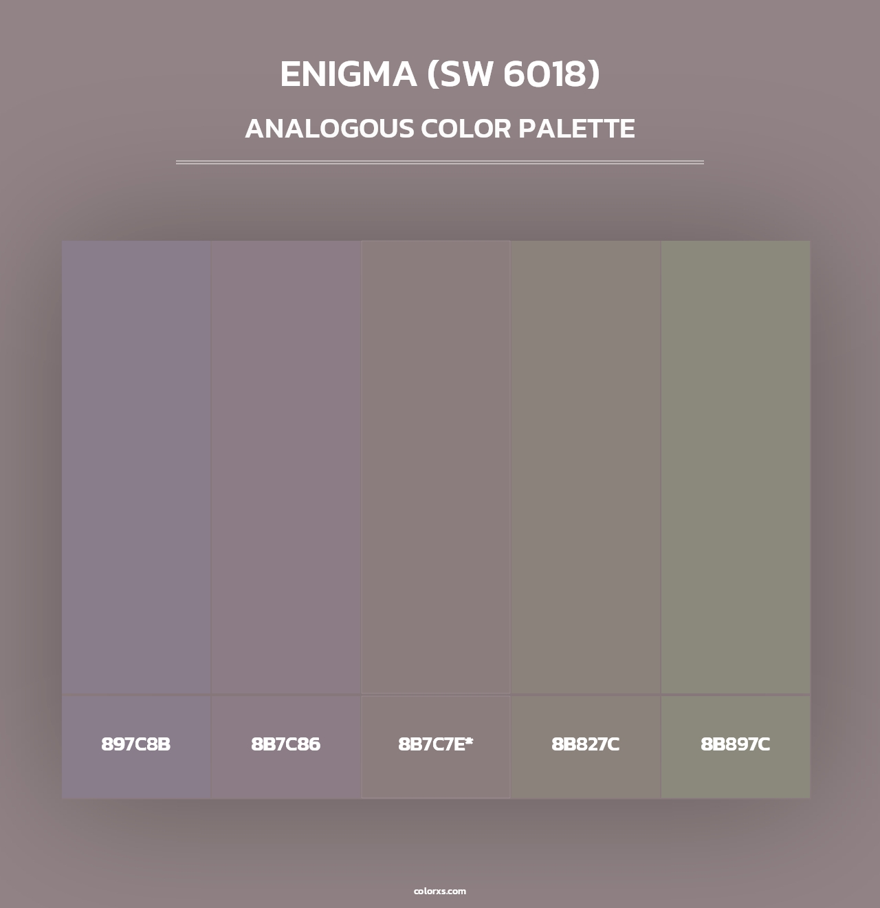 Enigma (SW 6018) - Analogous Color Palette