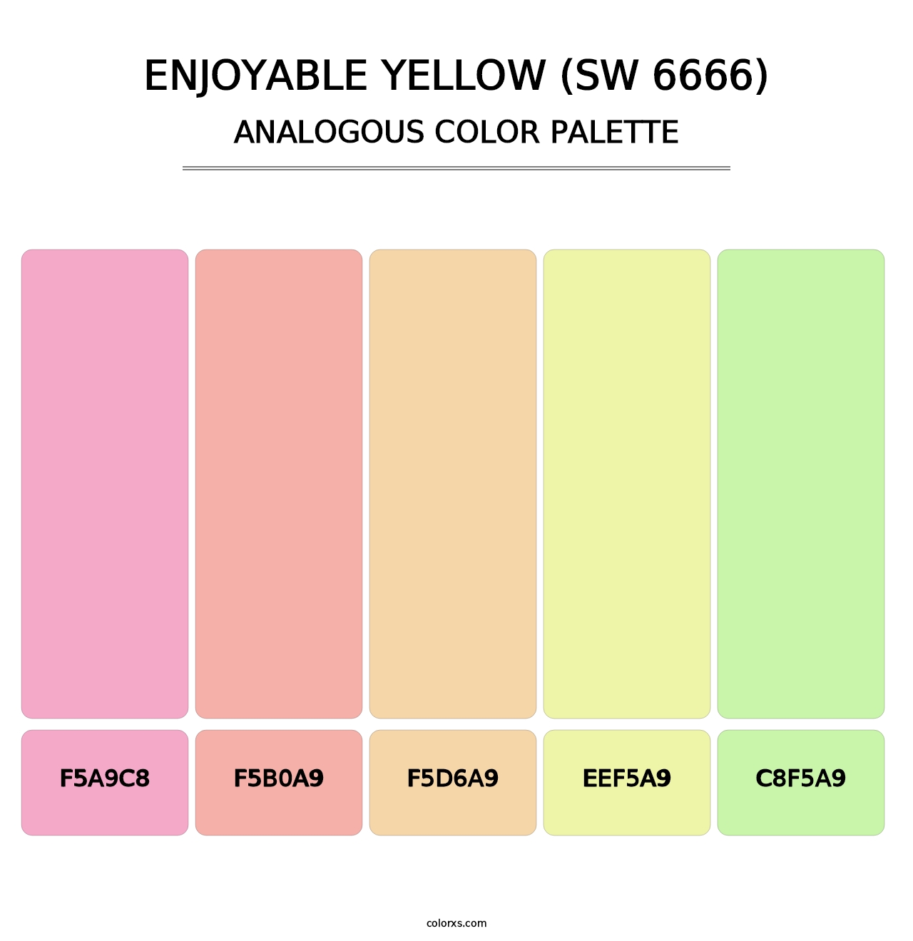 Enjoyable Yellow (SW 6666) - Analogous Color Palette