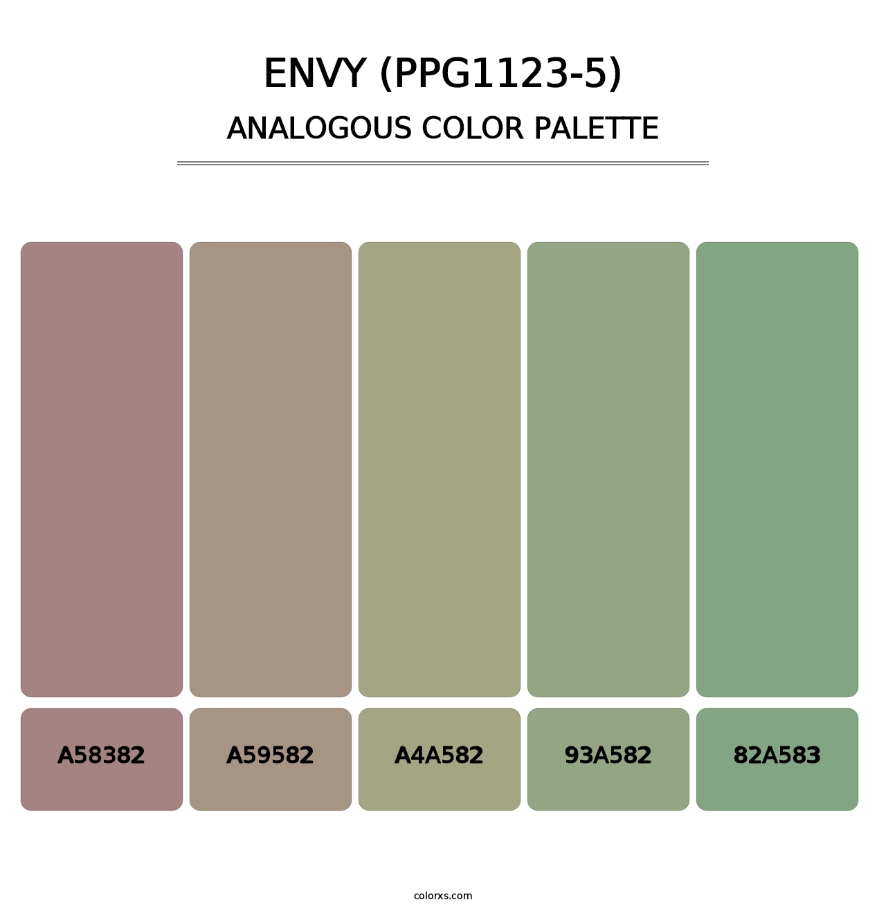 Envy (PPG1123-5) - Analogous Color Palette