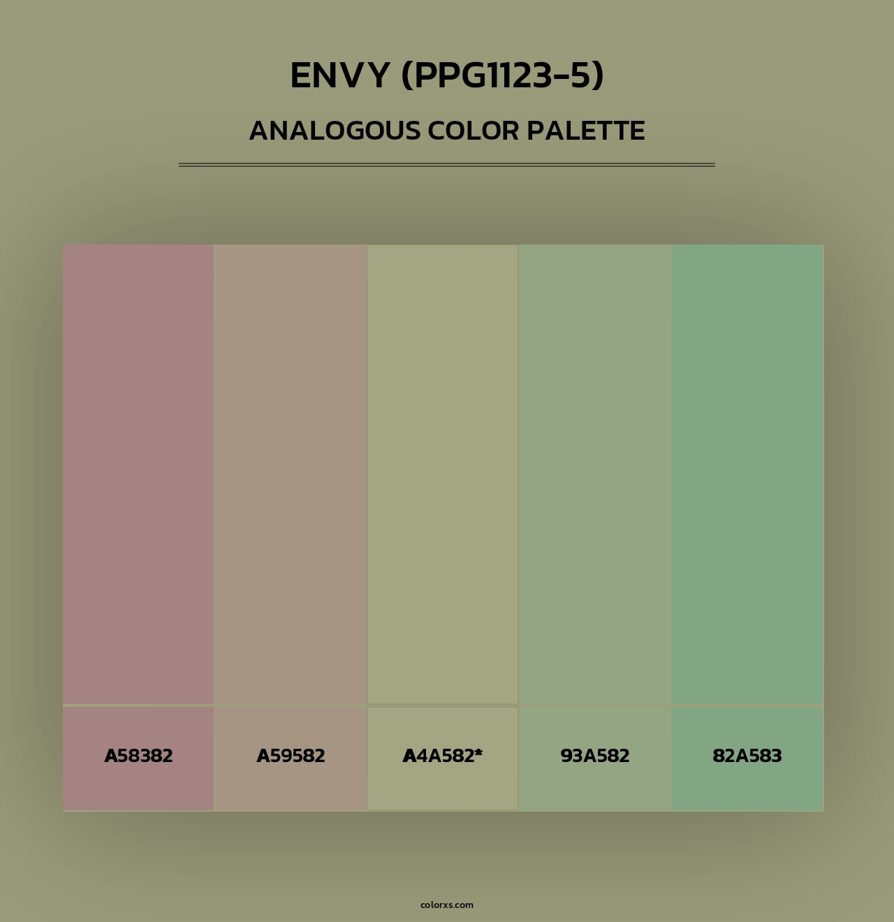 Envy (PPG1123-5) - Analogous Color Palette