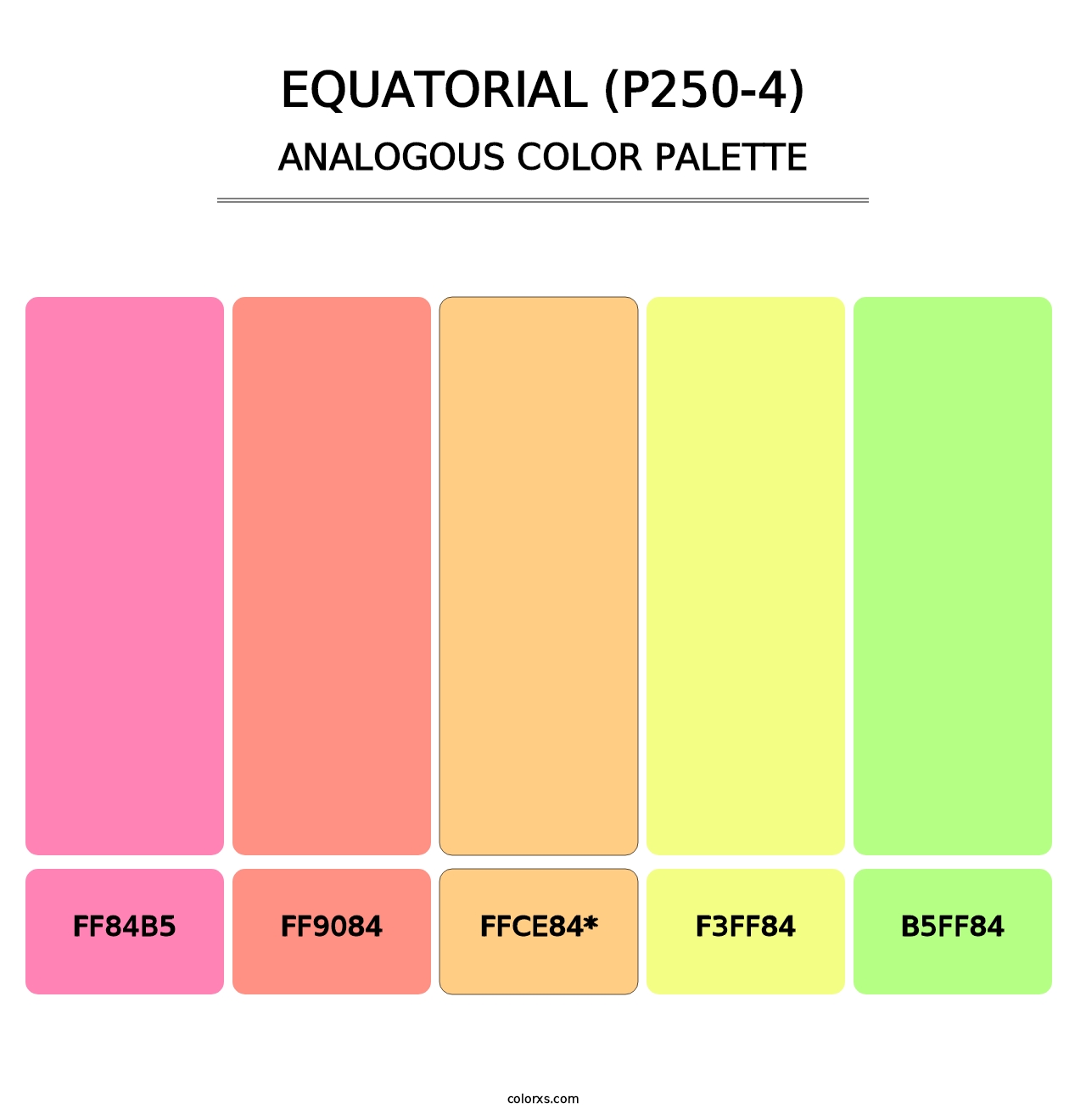 Equatorial (P250-4) - Analogous Color Palette