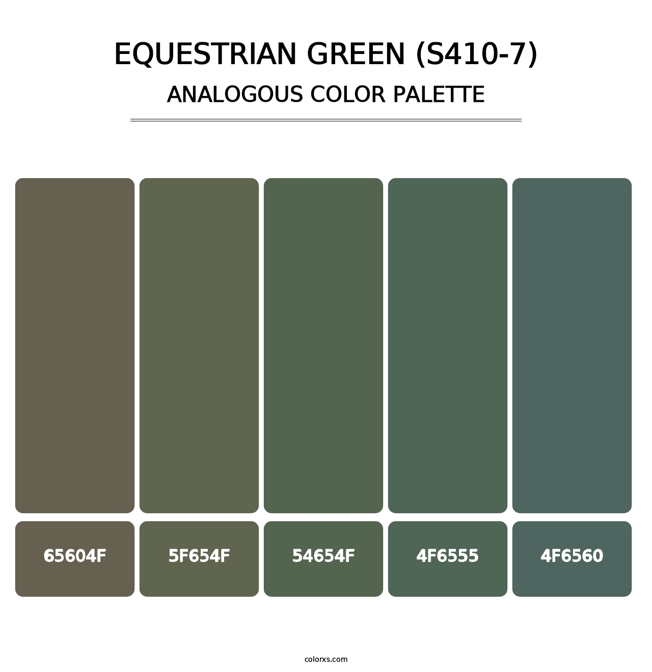 Equestrian Green (S410-7) - Analogous Color Palette