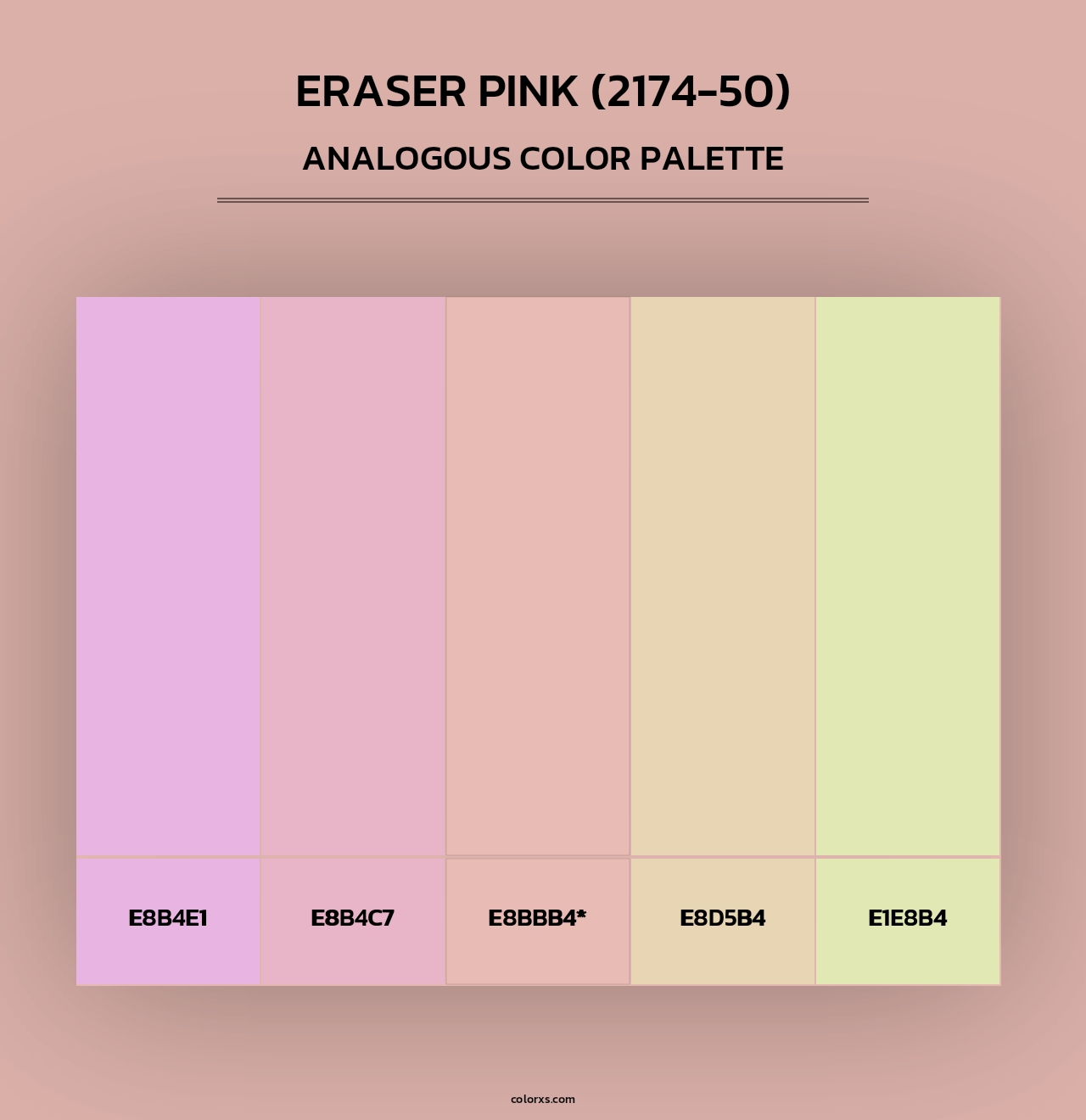 Eraser Pink (2174-50) - Analogous Color Palette