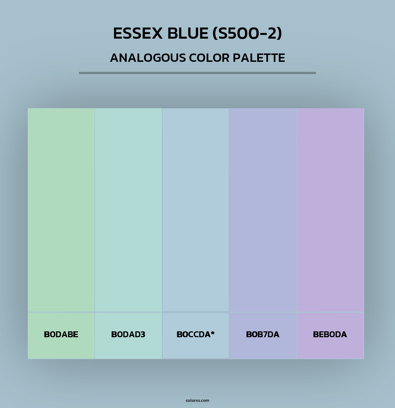 Essex Blue (S500-2) - Analogous Color Palette