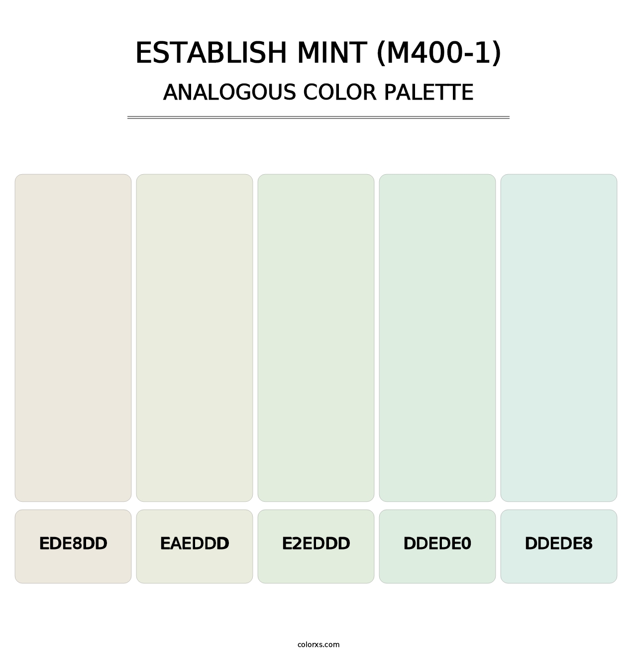 Establish Mint (M400-1) - Analogous Color Palette