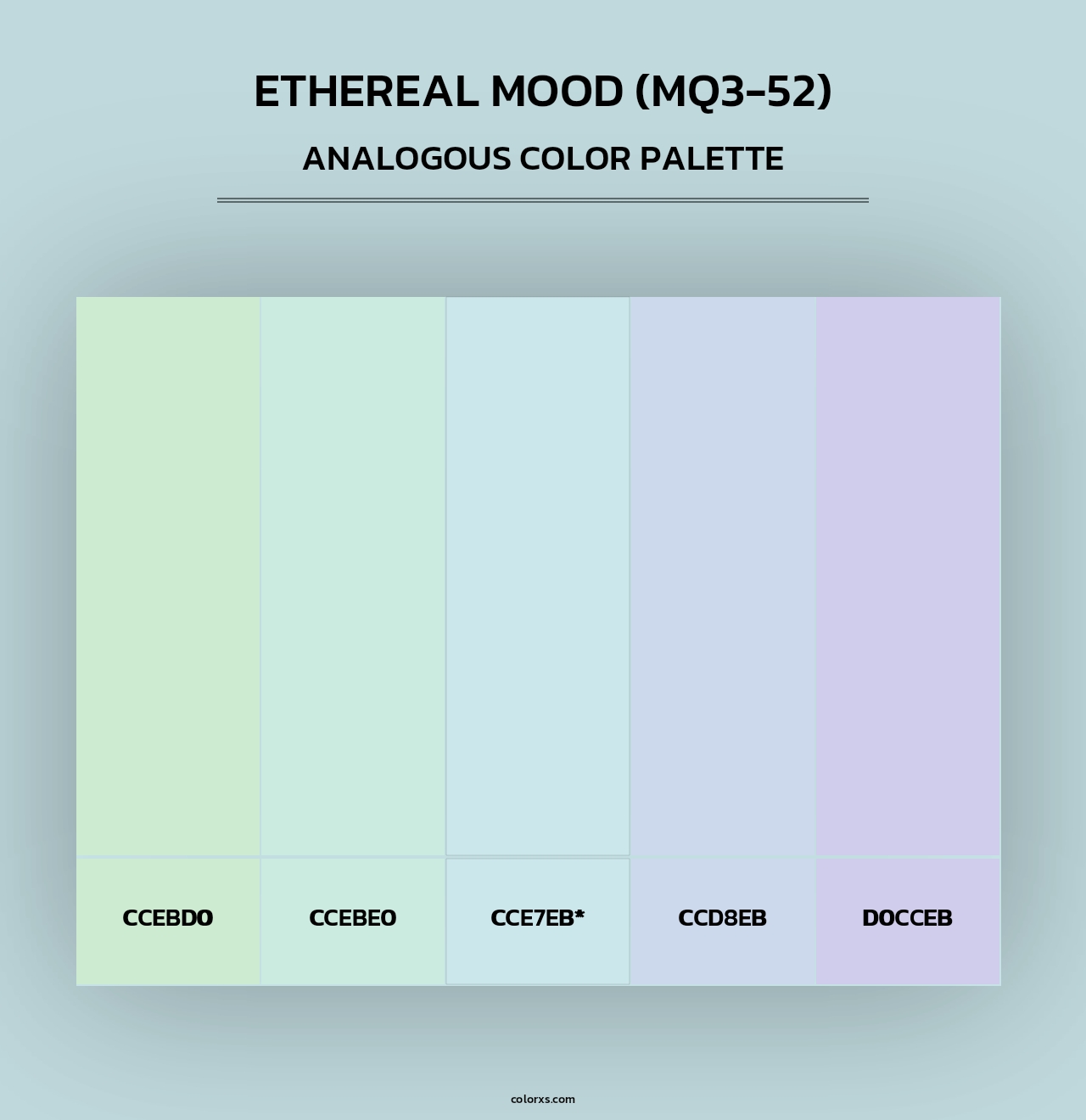Ethereal Mood (MQ3-52) - Analogous Color Palette