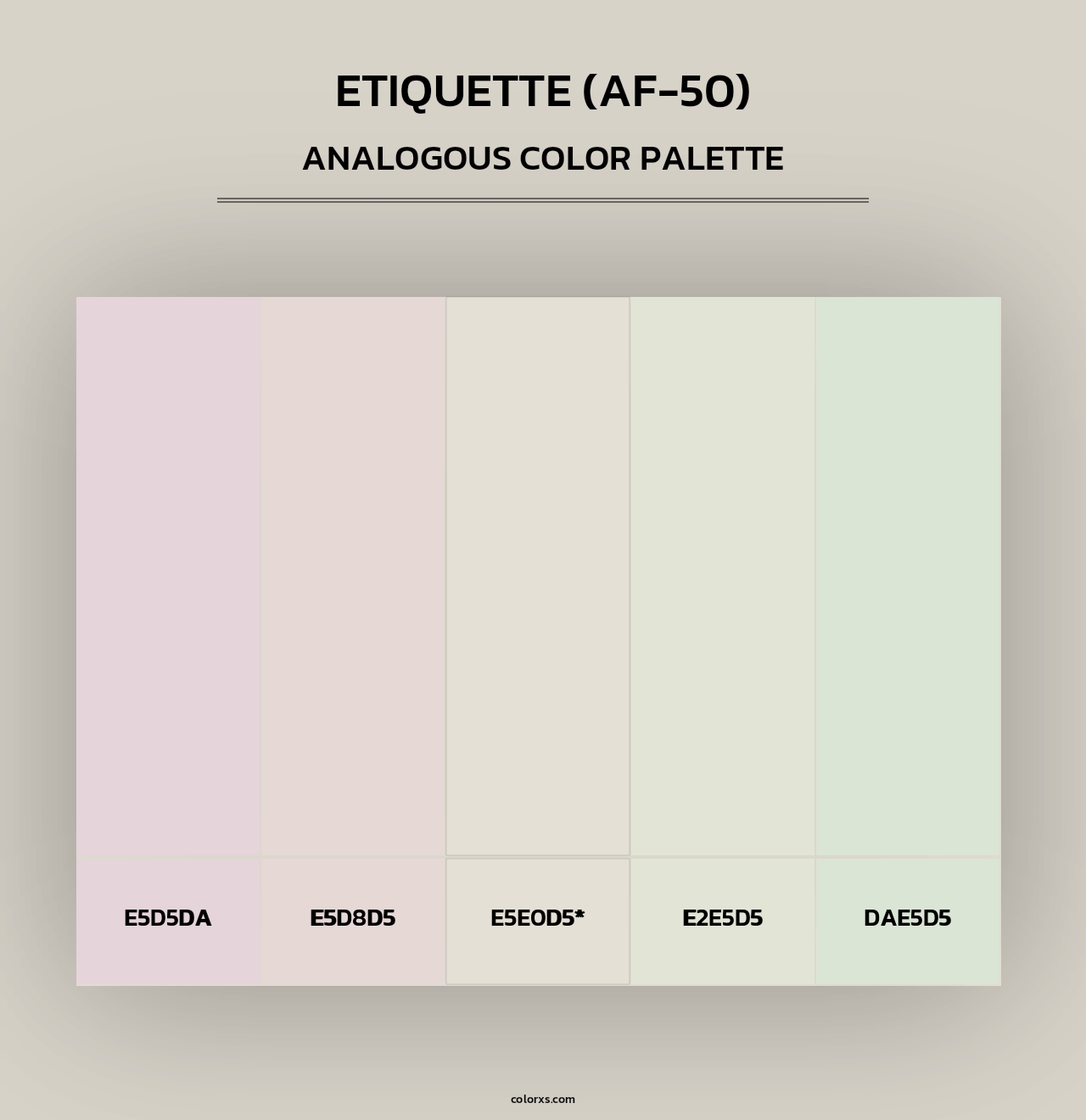 Etiquette (AF-50) - Analogous Color Palette