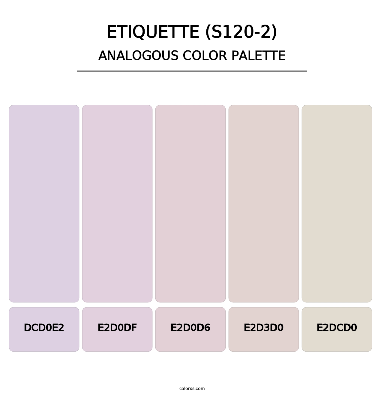 Etiquette (S120-2) - Analogous Color Palette