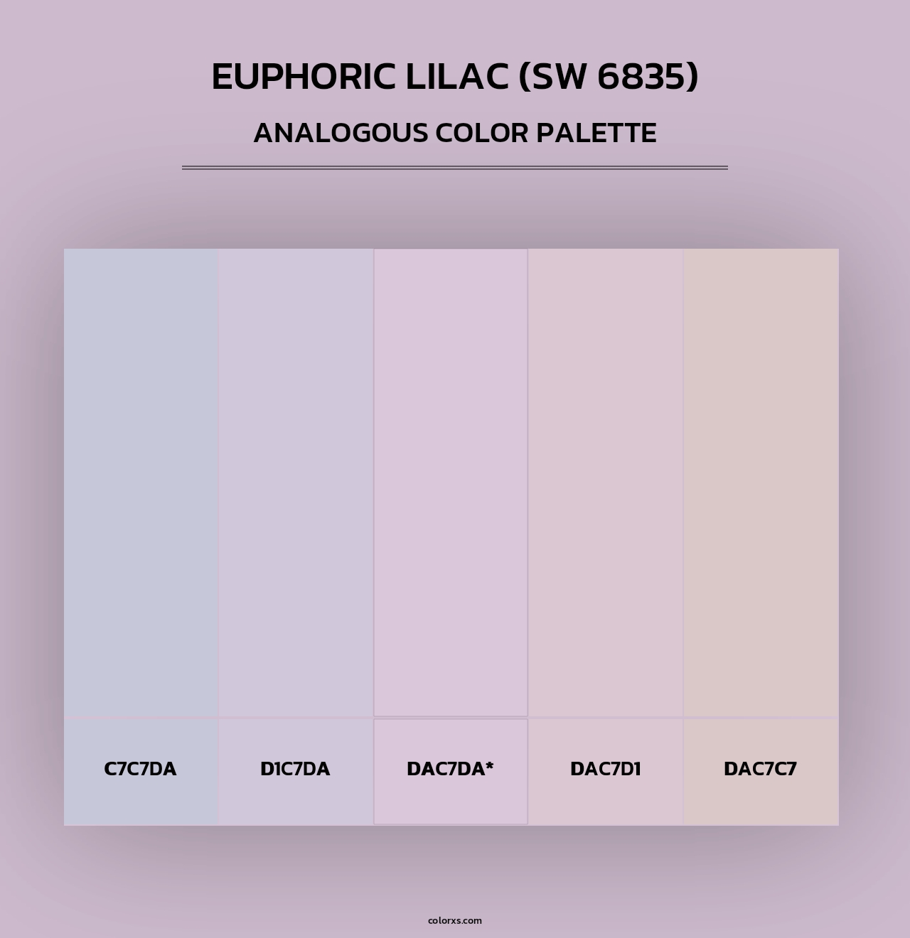 Euphoric Lilac (SW 6835) - Analogous Color Palette