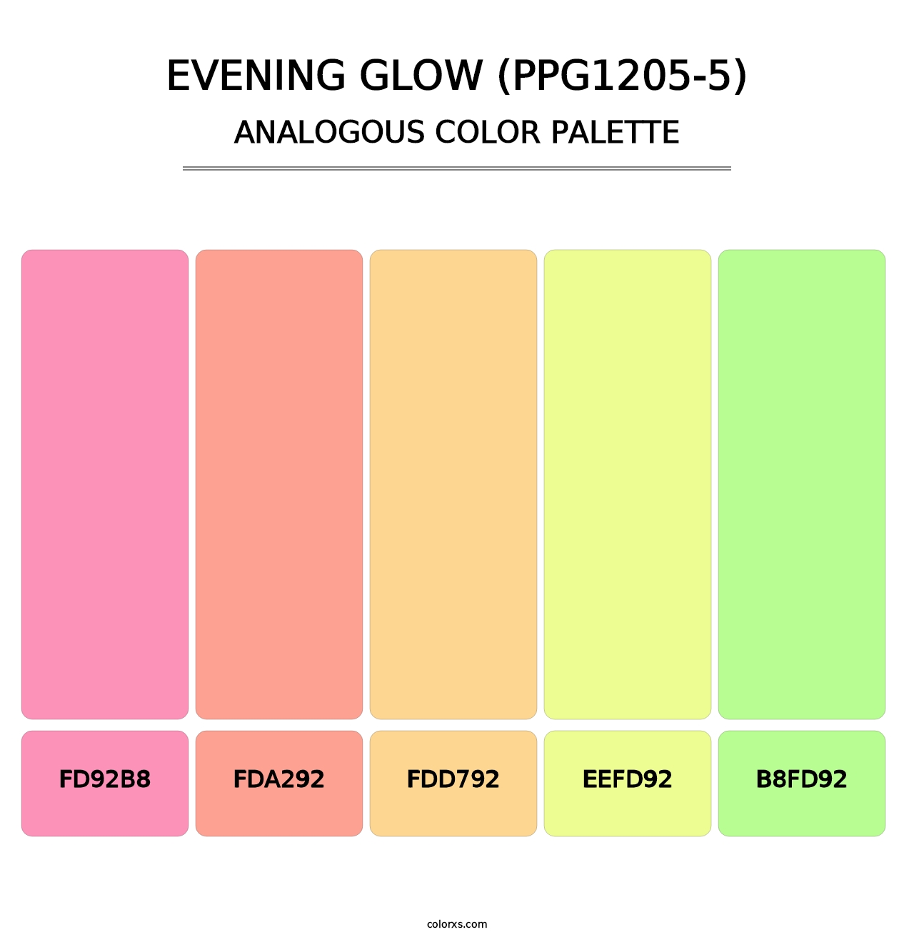 Evening Glow (PPG1205-5) - Analogous Color Palette