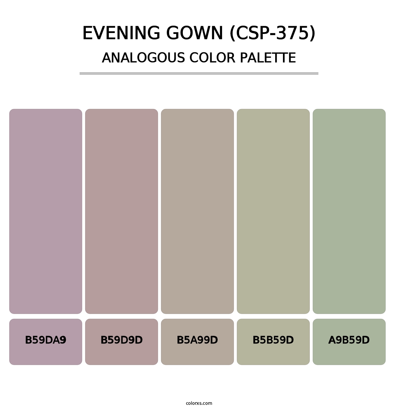 Evening Gown (CSP-375) - Analogous Color Palette