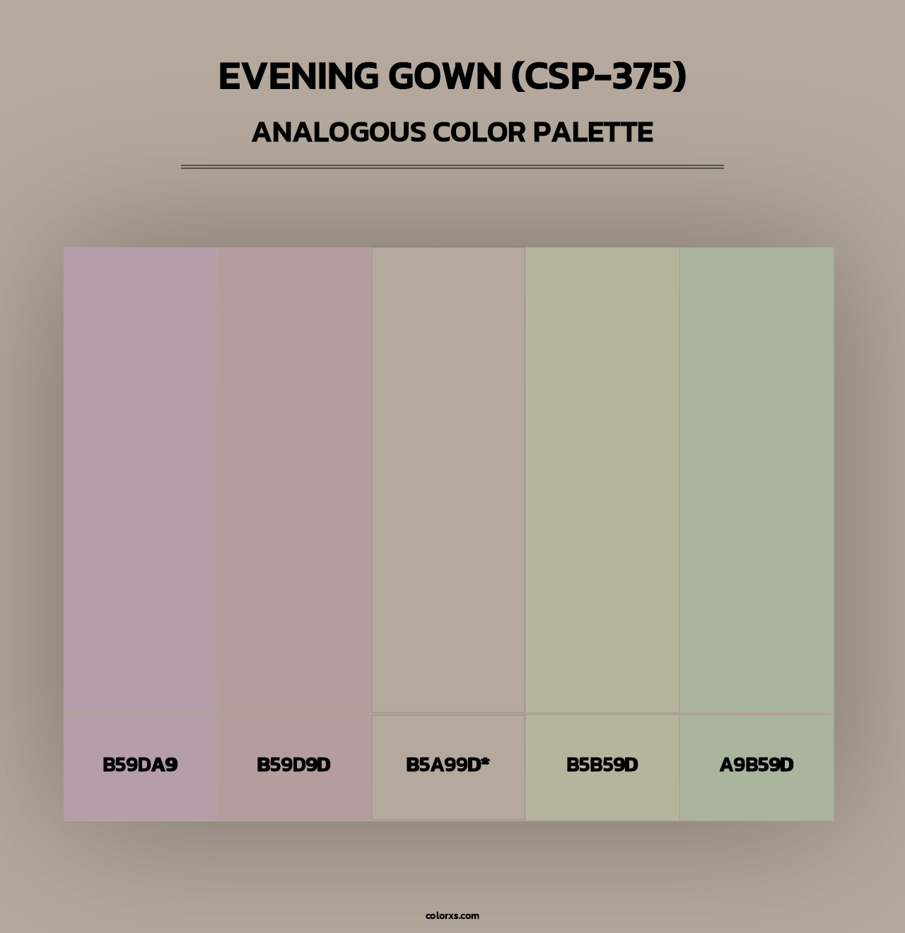 Evening Gown (CSP-375) - Analogous Color Palette