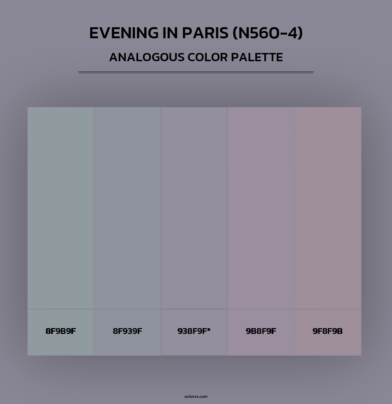 Evening In Paris (N560-4) - Analogous Color Palette