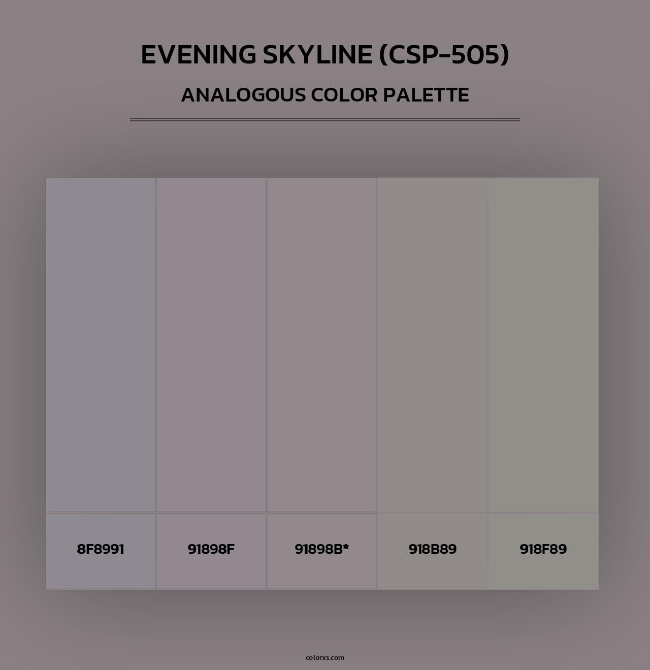 Evening Skyline (CSP-505) - Analogous Color Palette