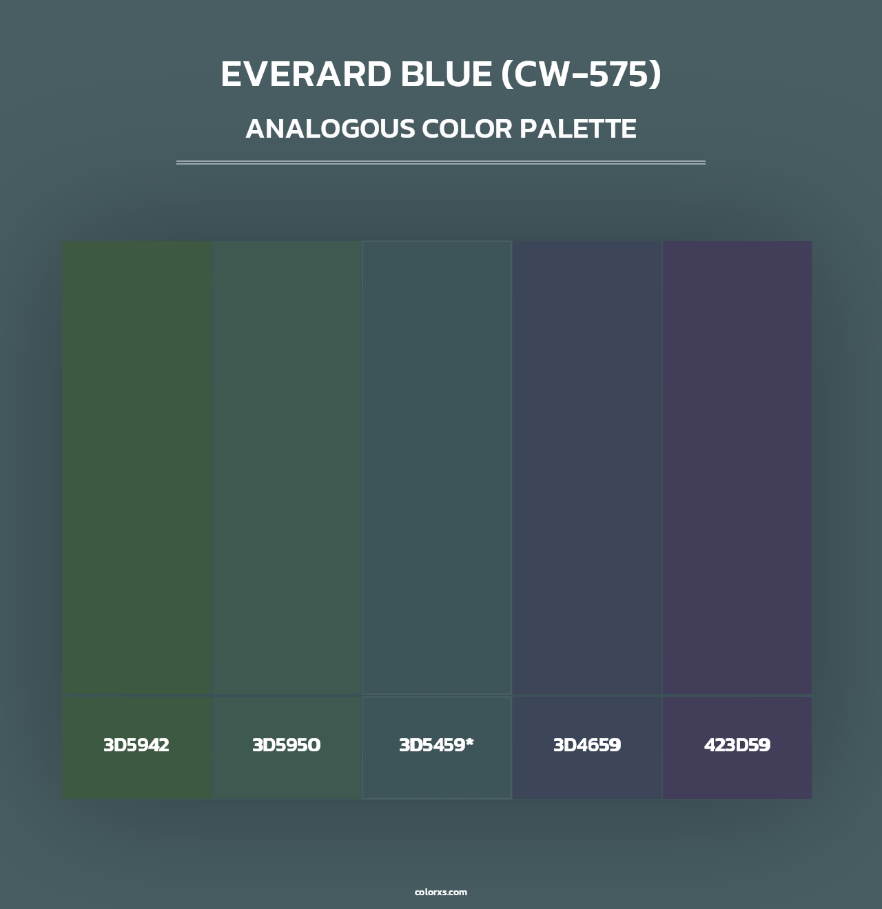 Everard Blue (CW-575) - Analogous Color Palette