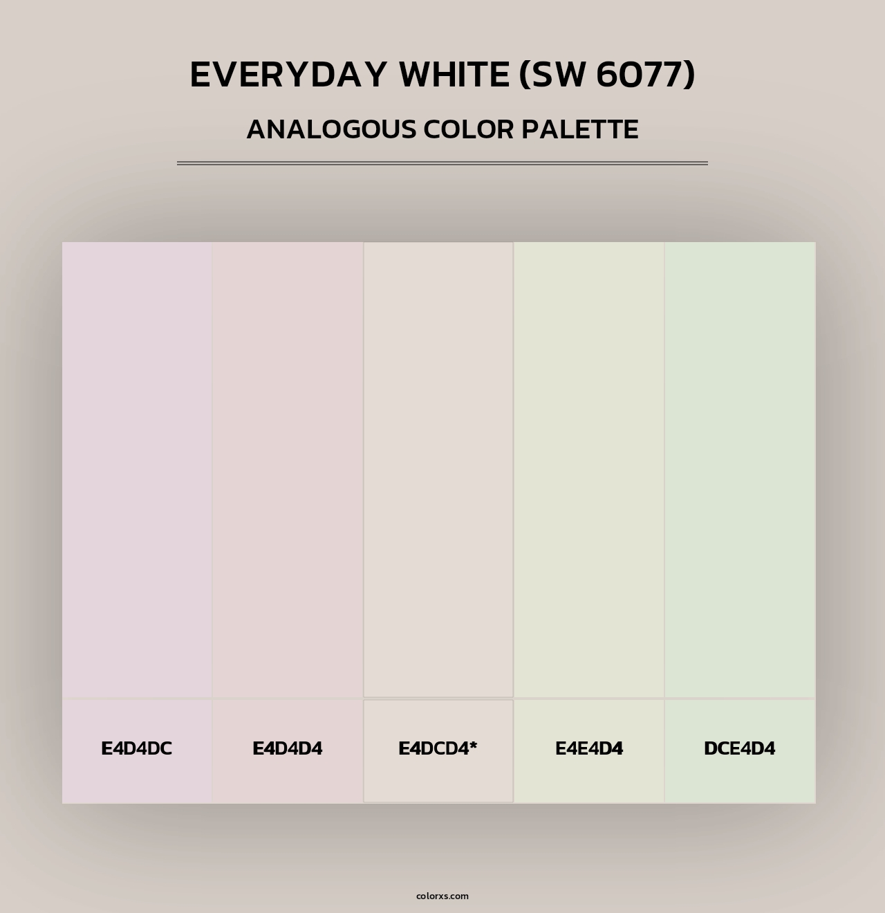Everyday White (SW 6077) - Analogous Color Palette