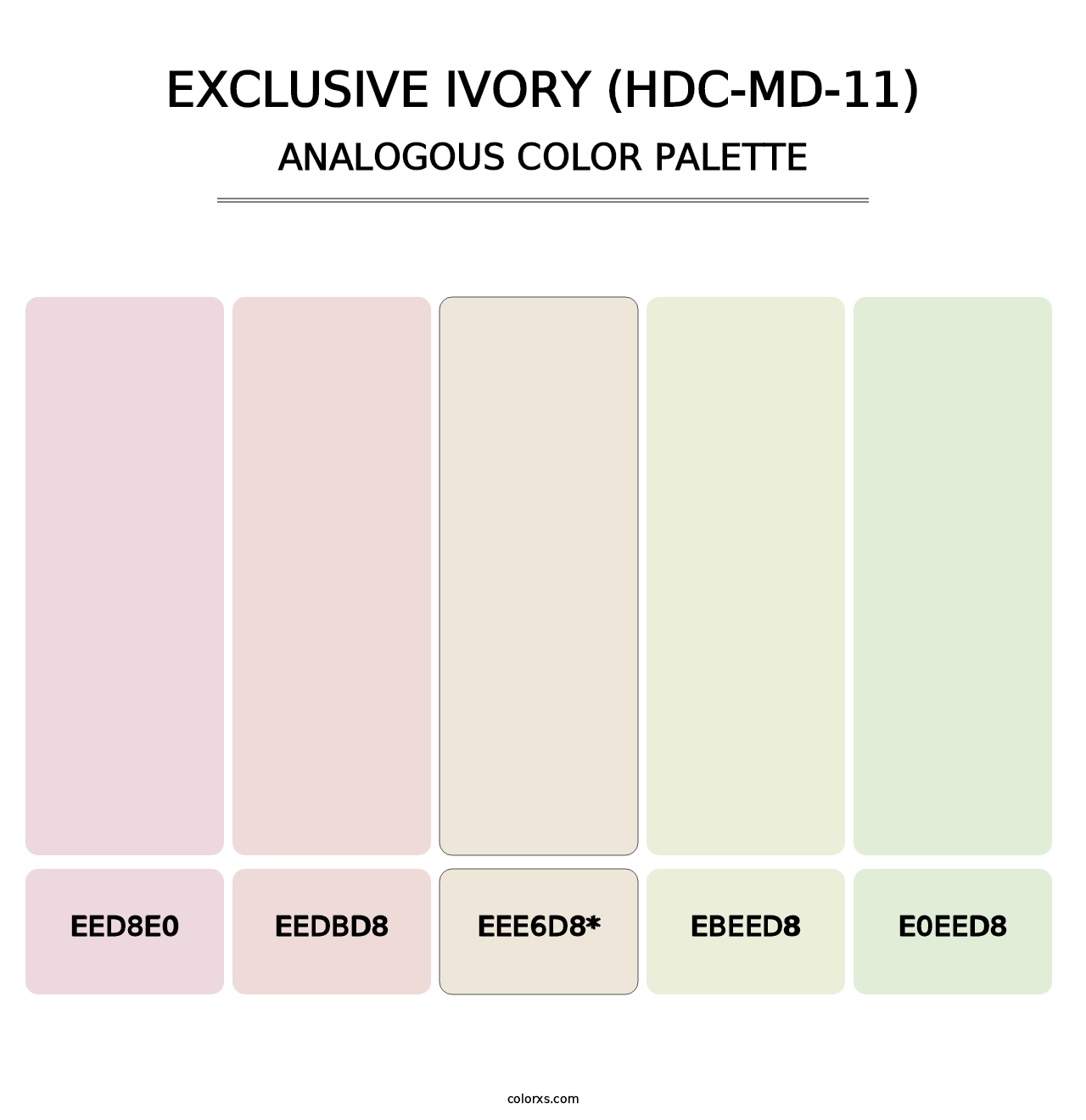 Exclusive Ivory (HDC-MD-11) - Analogous Color Palette