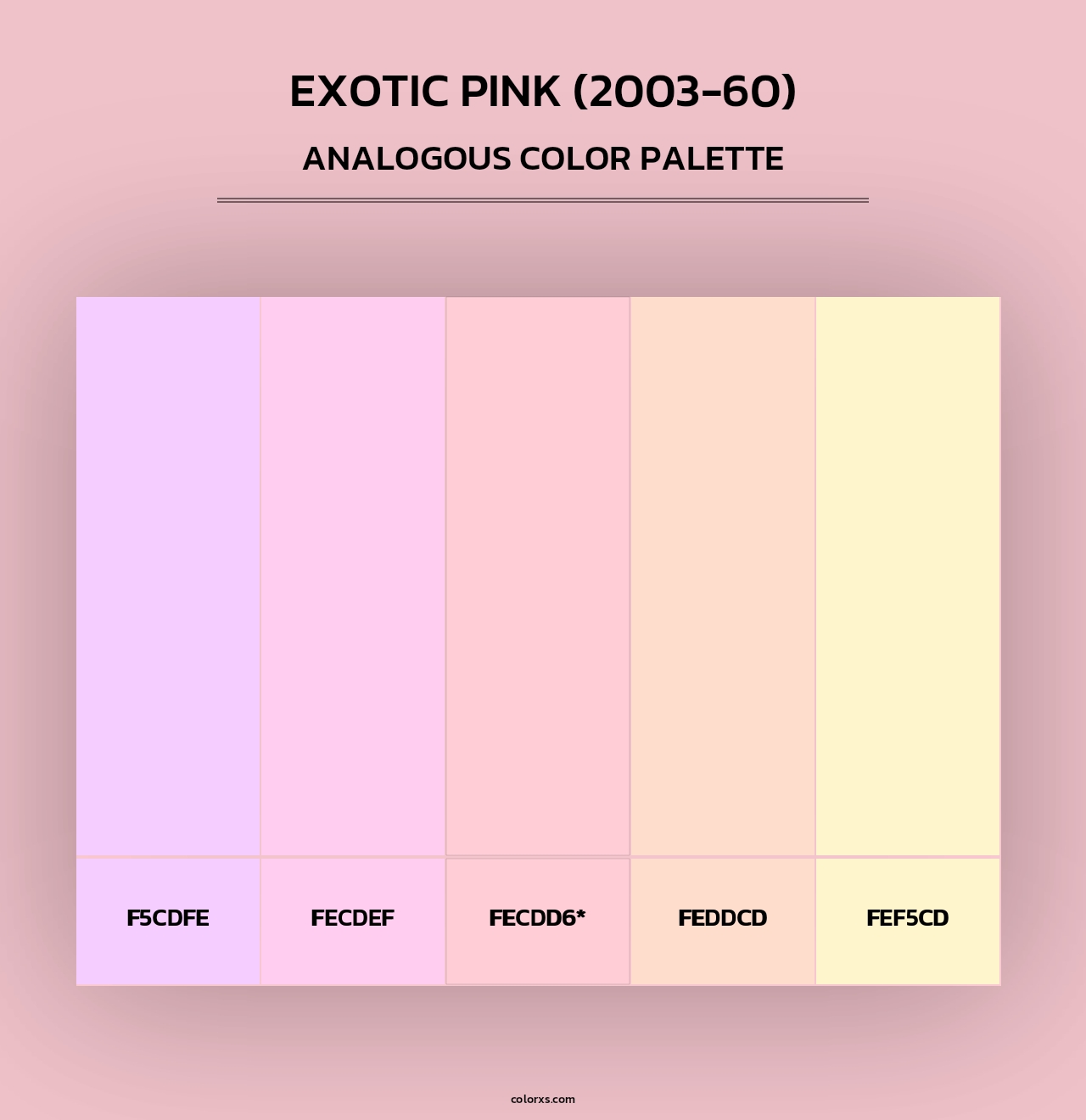 Exotic Pink (2003-60) - Analogous Color Palette