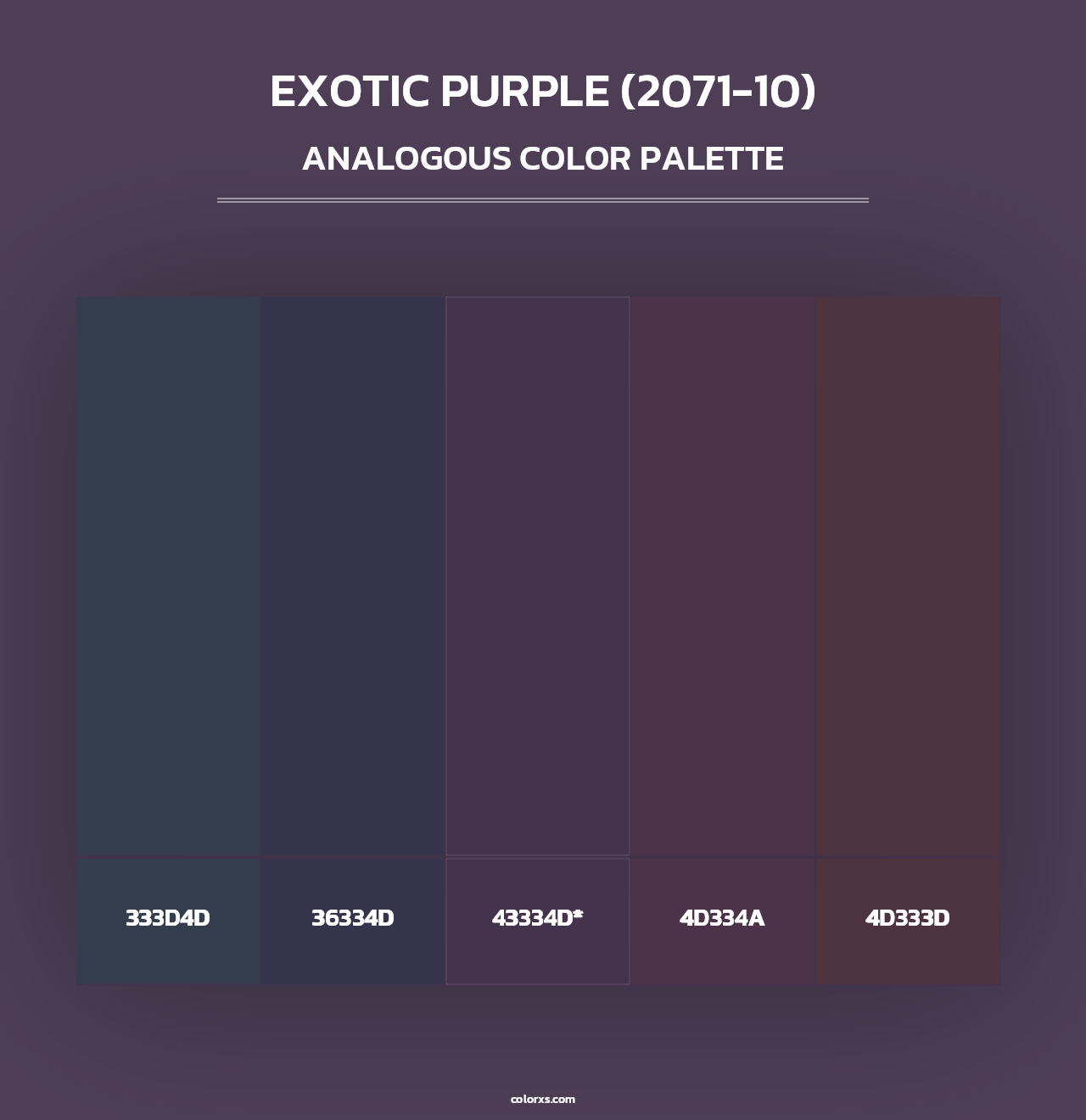 Exotic Purple (2071-10) - Analogous Color Palette