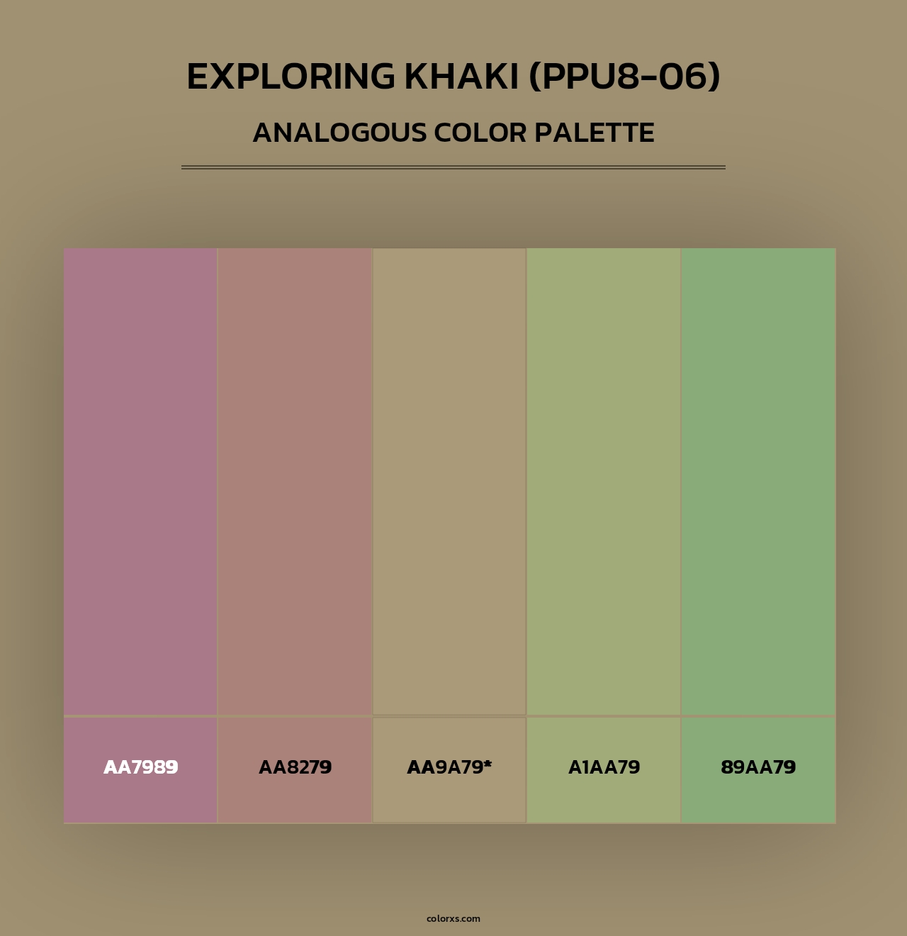 Exploring Khaki (PPU8-06) - Analogous Color Palette
