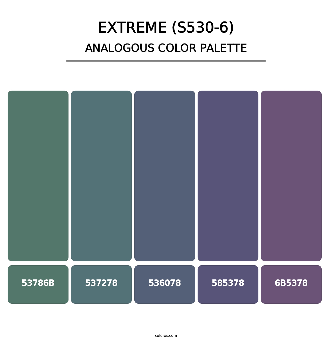 Extreme (S530-6) - Analogous Color Palette