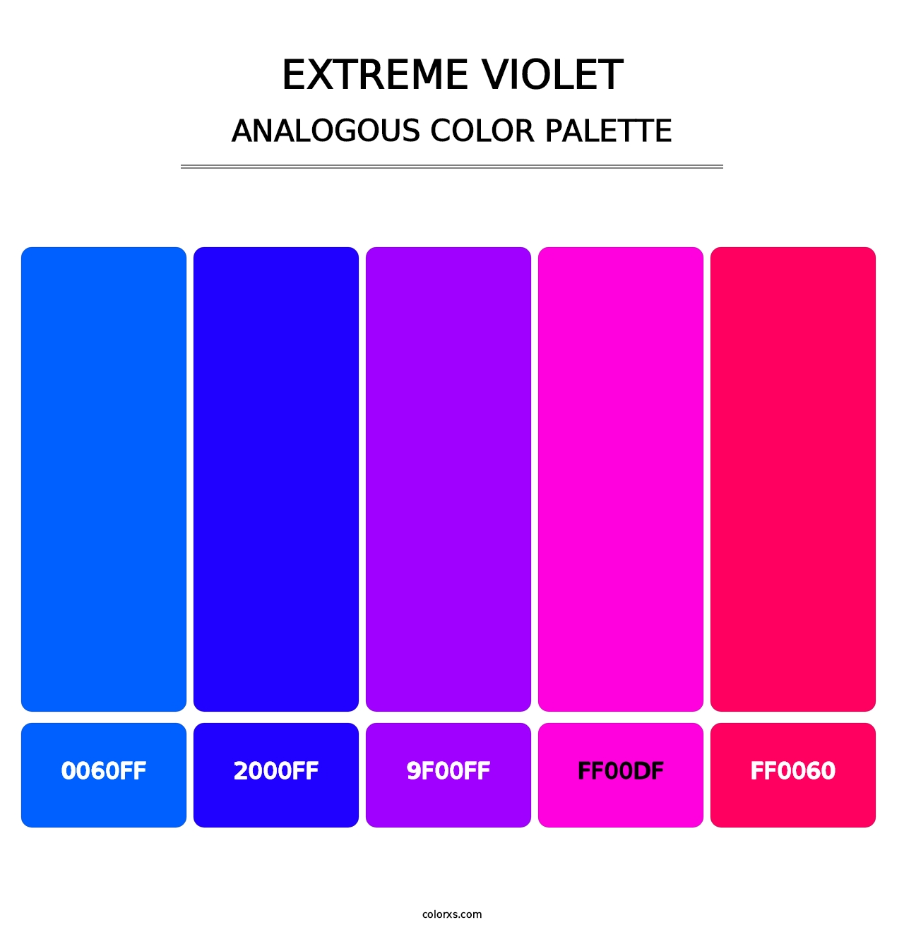Extreme Violet - Analogous Color Palette