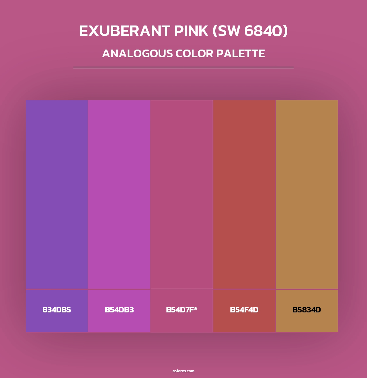 Exuberant Pink (SW 6840) - Analogous Color Palette