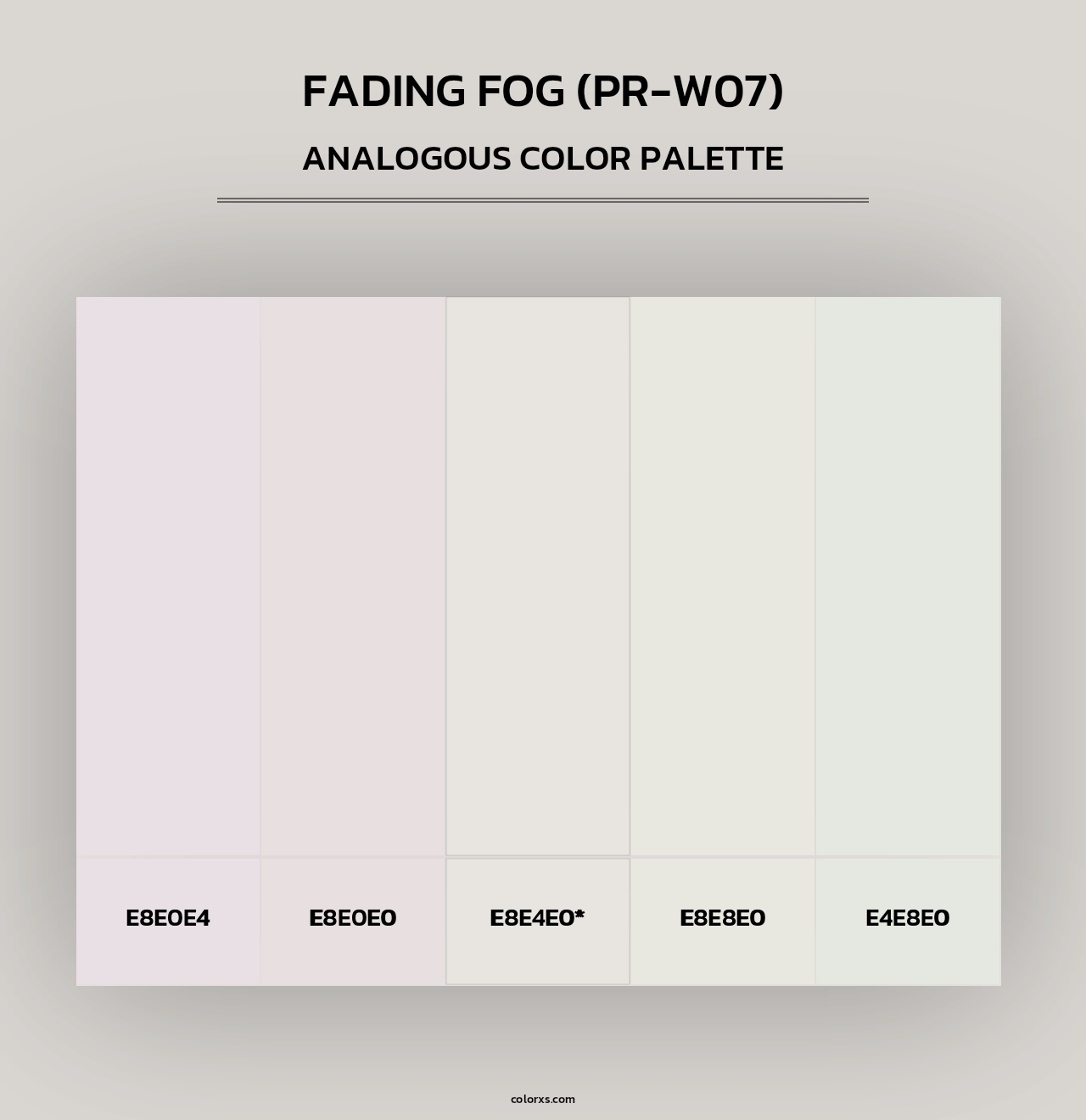 Fading Fog (PR-W07) - Analogous Color Palette