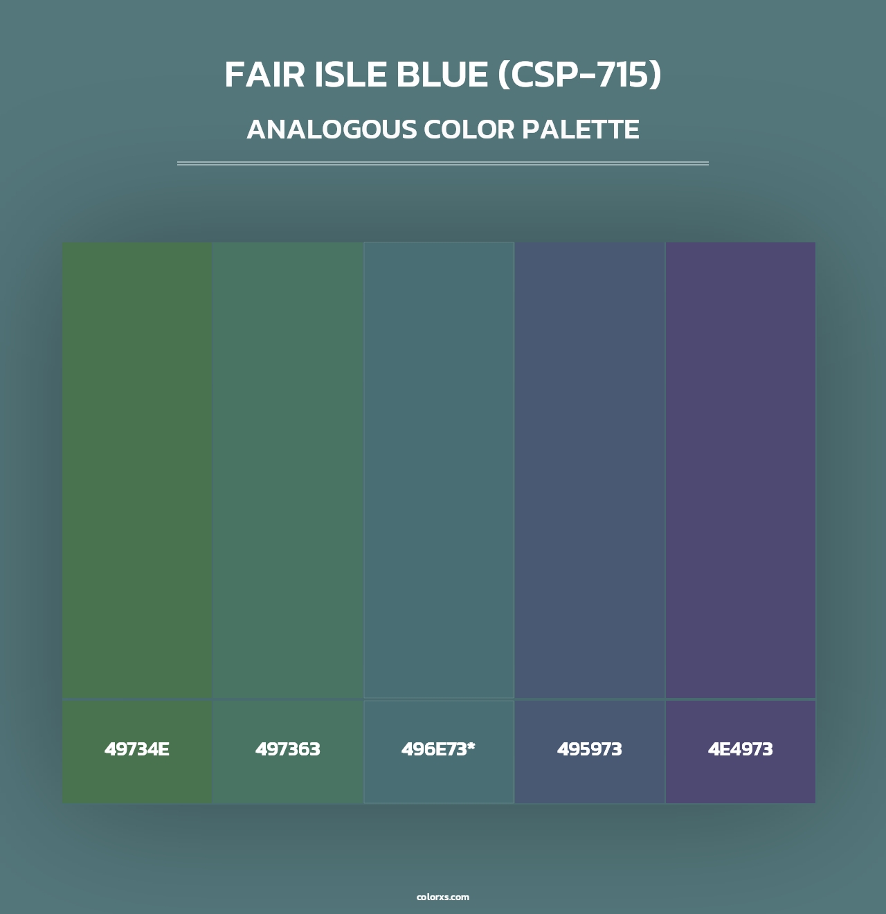 Fair Isle Blue (CSP-715) - Analogous Color Palette