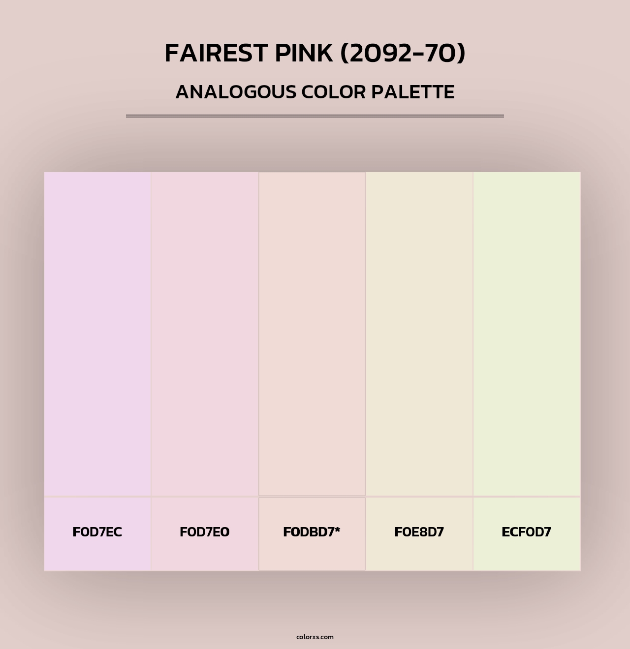 Fairest Pink (2092-70) - Analogous Color Palette