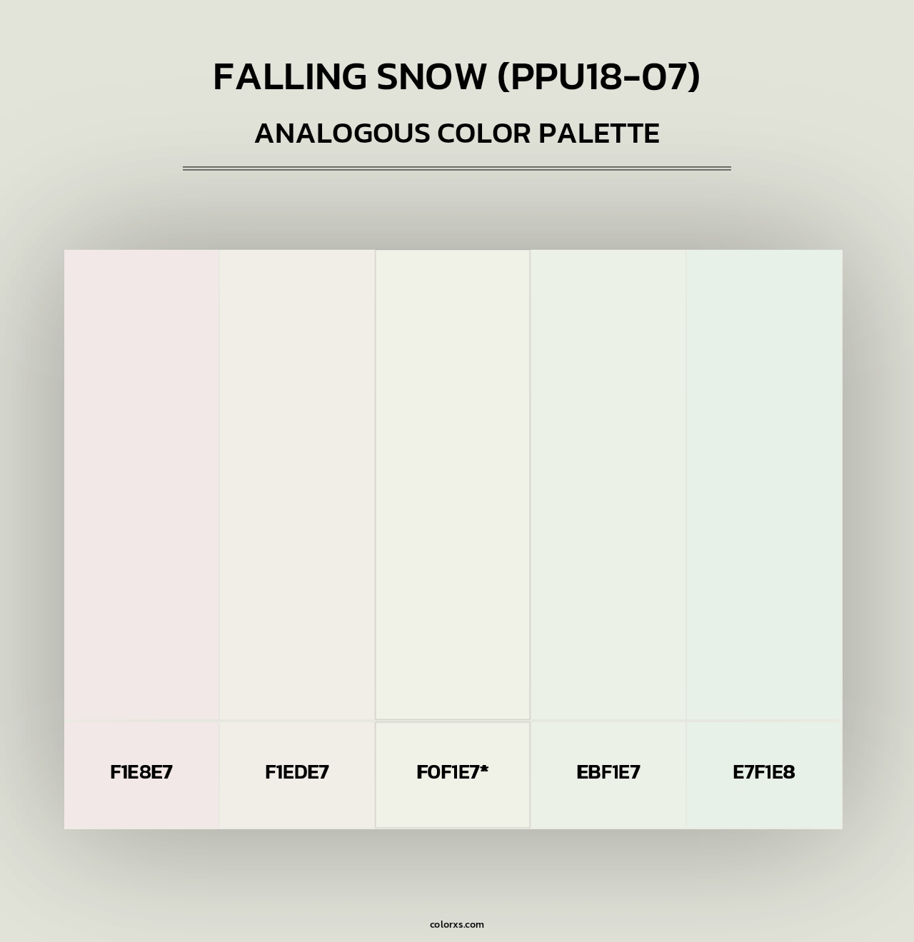 Falling Snow (PPU18-07) - Analogous Color Palette