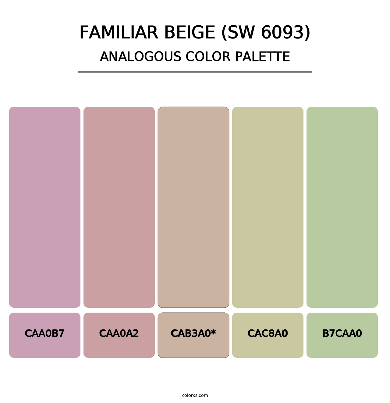 Familiar Beige (SW 6093) - Analogous Color Palette