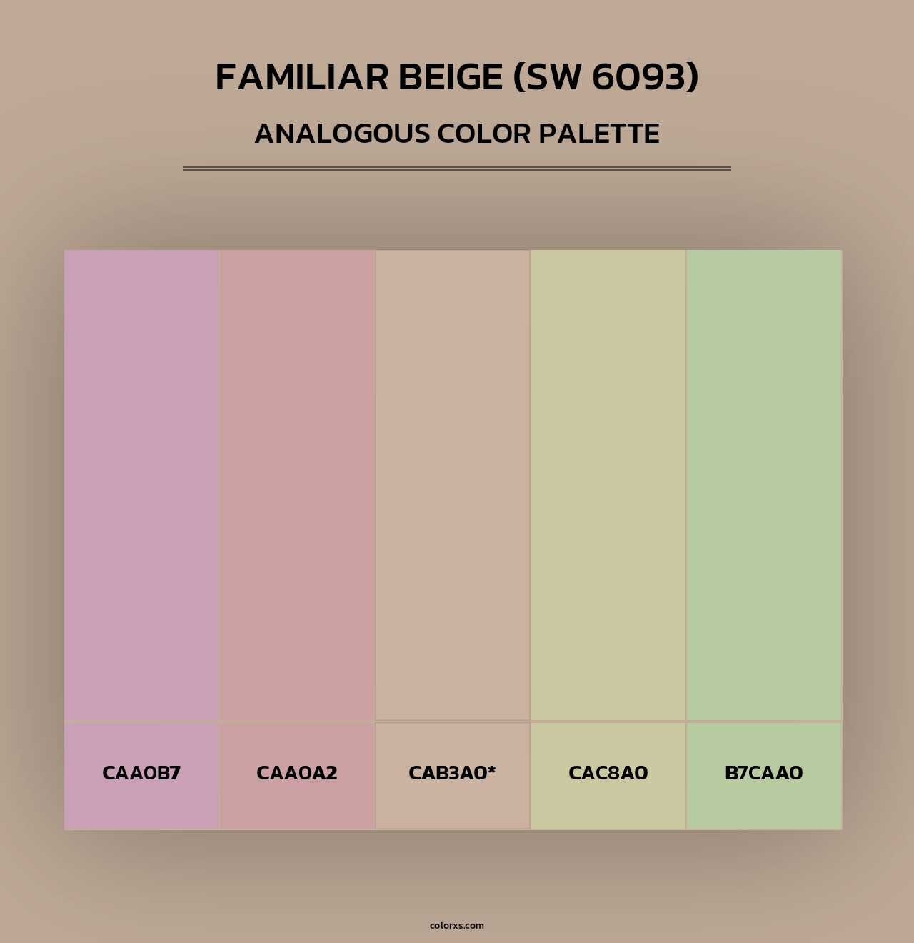 Familiar Beige (SW 6093) - Analogous Color Palette