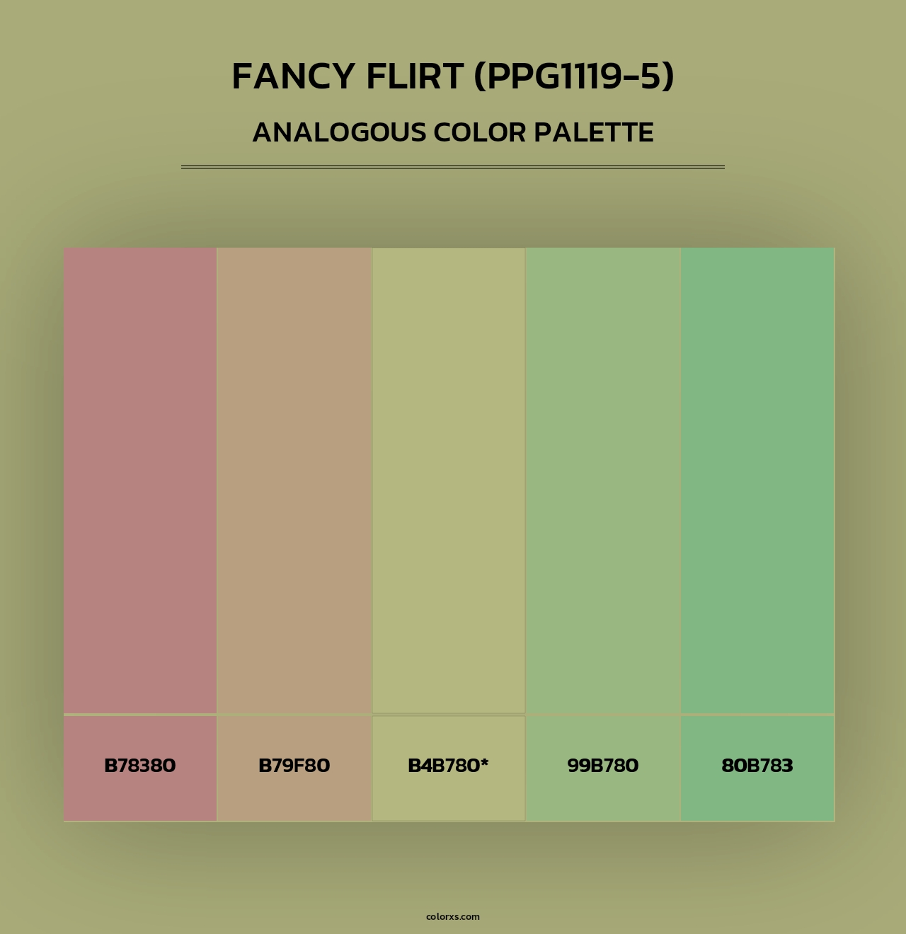 Fancy Flirt (PPG1119-5) - Analogous Color Palette
