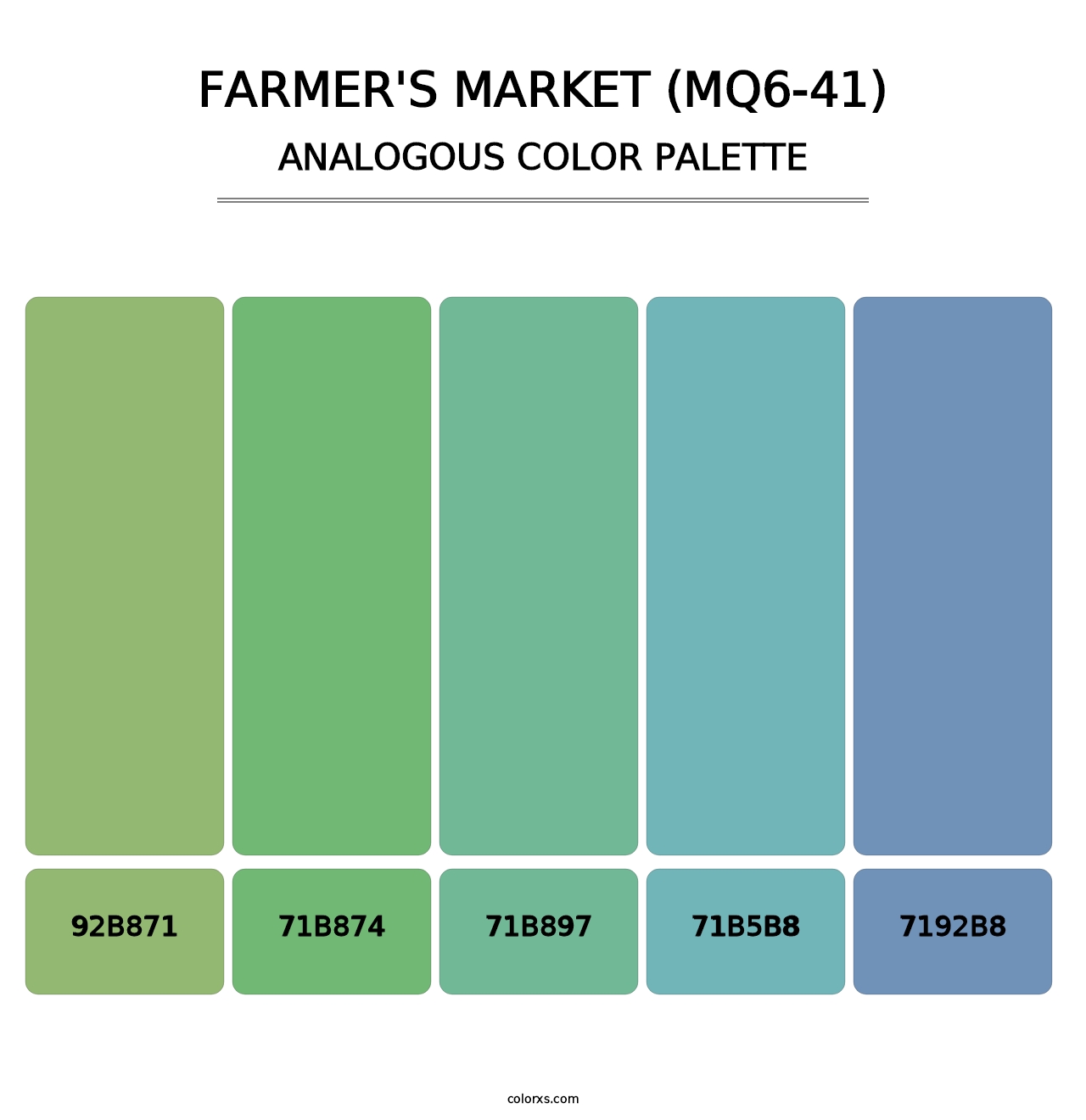 Farmer'S Market (MQ6-41) - Analogous Color Palette