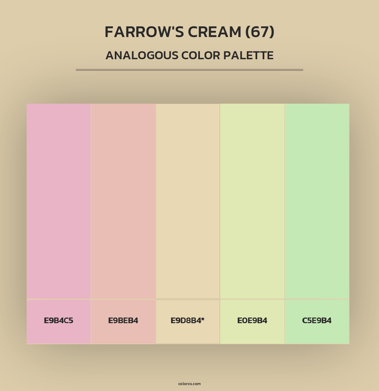 Farrow's Cream (67) - Analogous Color Palette