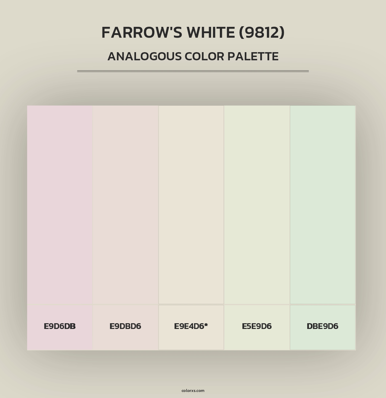 Farrow's White (9812) - Analogous Color Palette