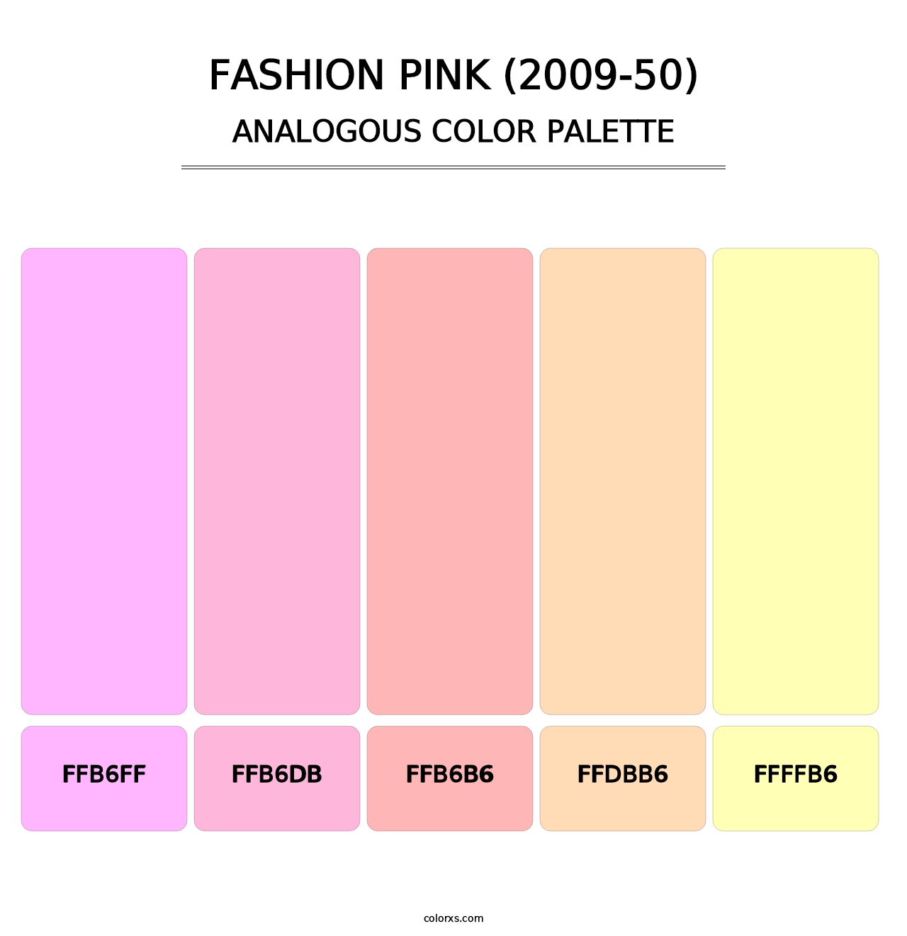 Fashion Pink (2009-50) - Analogous Color Palette