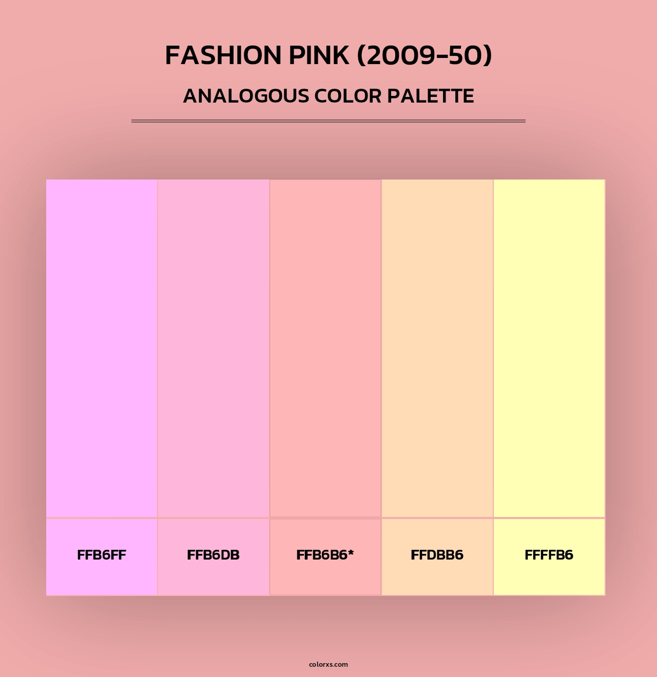Fashion Pink (2009-50) - Analogous Color Palette