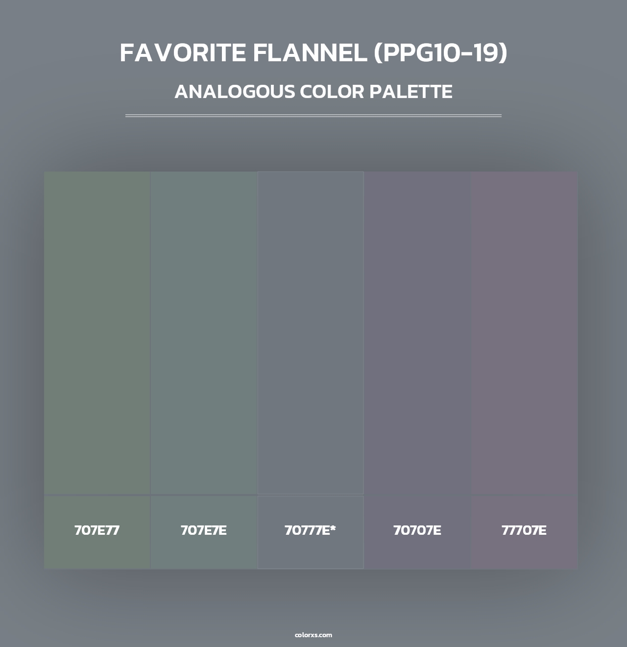 Favorite Flannel (PPG10-19) - Analogous Color Palette
