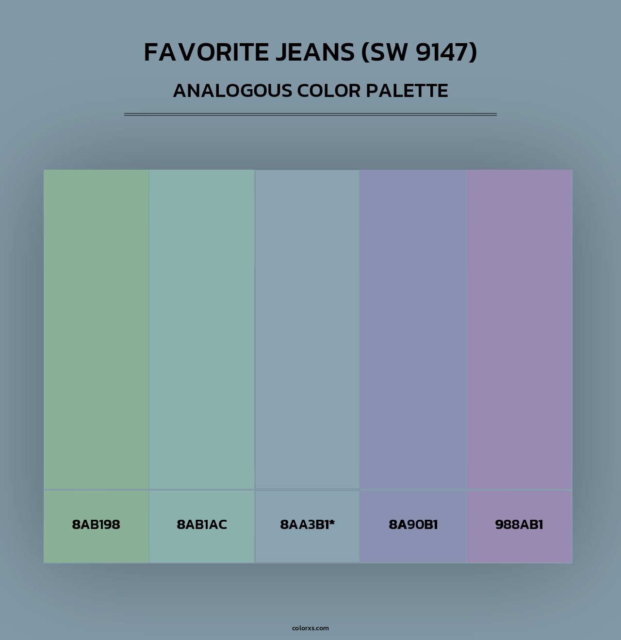 Favorite Jeans (SW 9147) - Analogous Color Palette