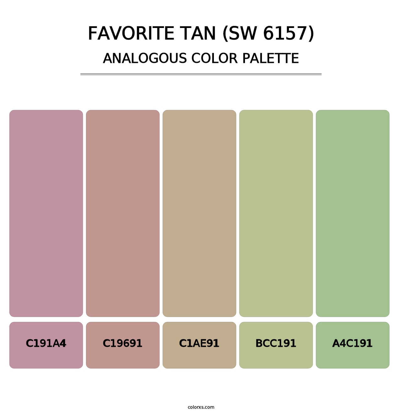 Favorite Tan (SW 6157) - Analogous Color Palette