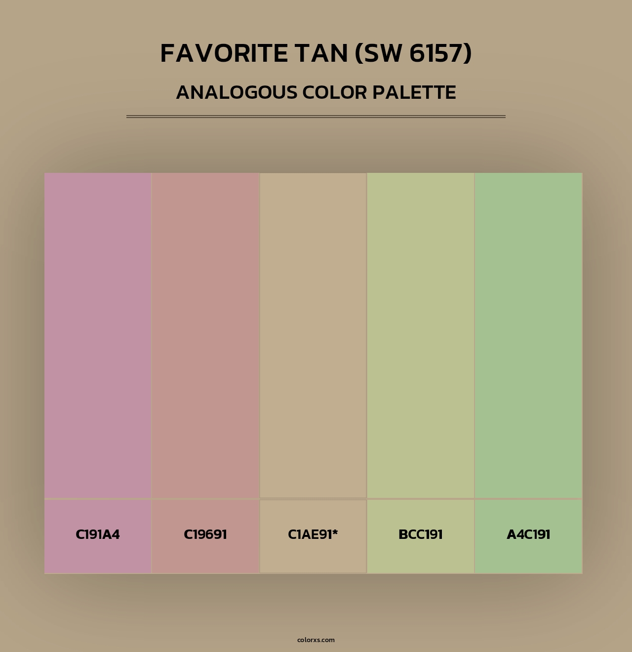 Favorite Tan (SW 6157) - Analogous Color Palette