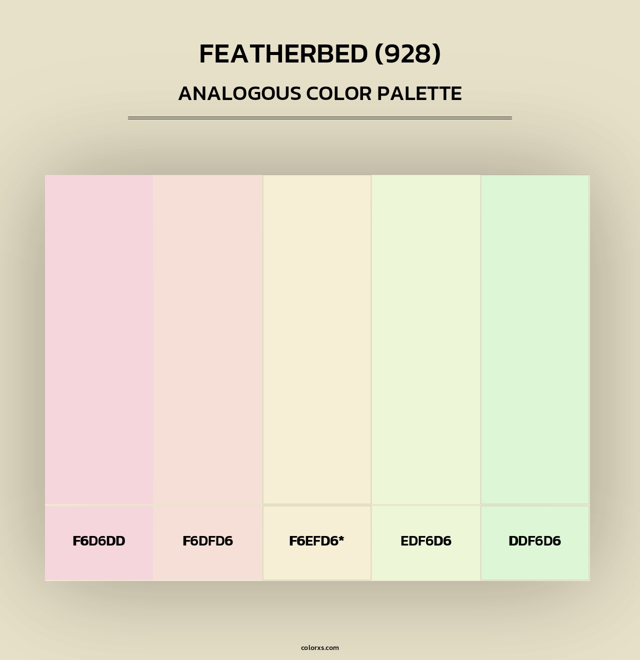 Featherbed (928) - Analogous Color Palette